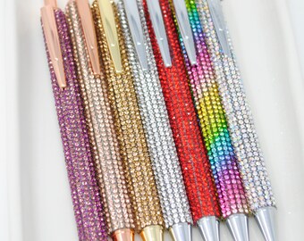 NUOBESTY Set Di 6 Penne A Sfera in Metallo Oro Rosa Argento Design Ergonomico Accessori Per Ufficio Per Studenti