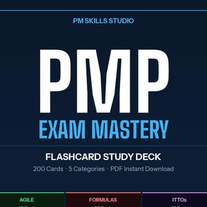 PMP Exam Flashcards | PMBOK 8 Agile EVM ITTOs Scenarios (pdf Download)