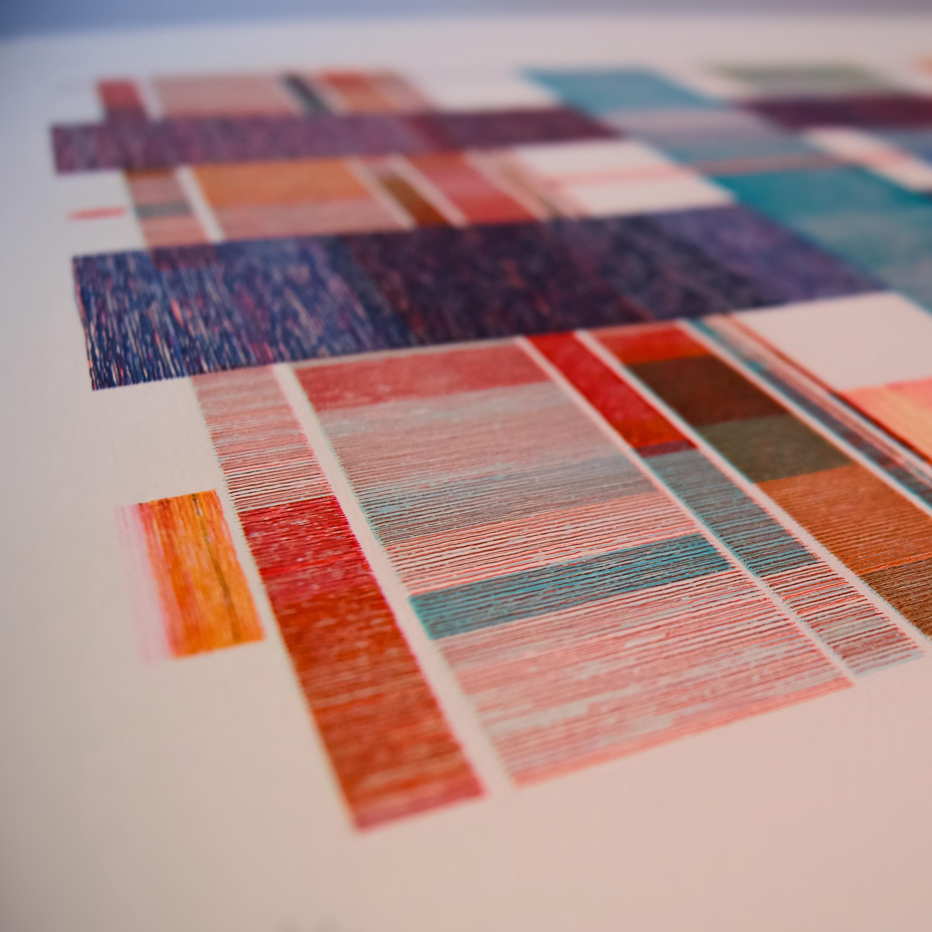 Original Pen Plotter Art | Woven Abstract Grid Drawing (24x18 In) - Etsy