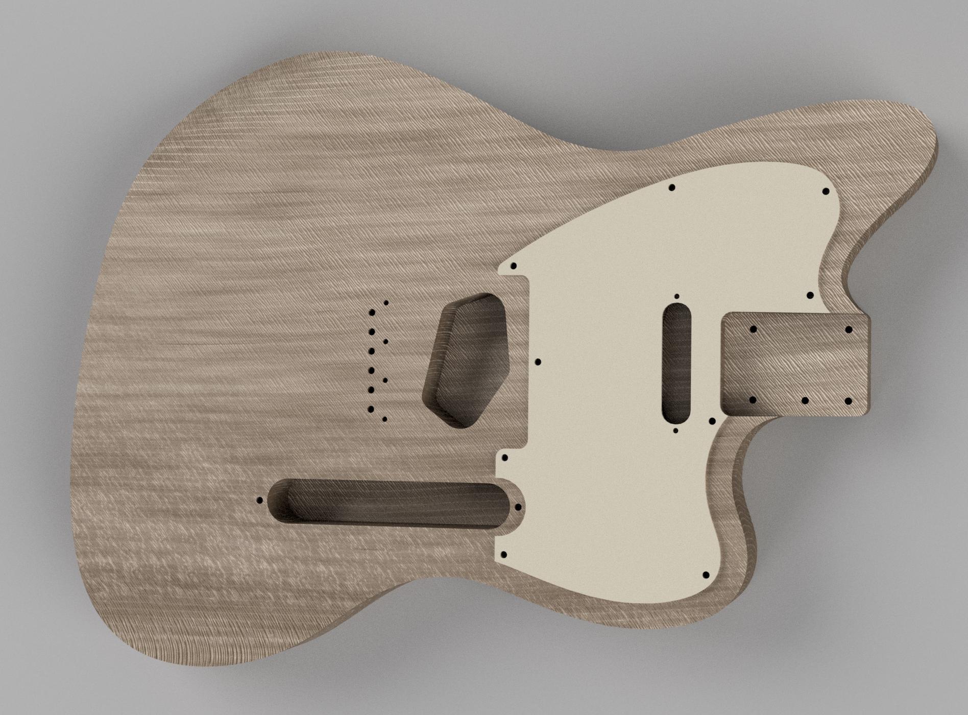 Offset Telecaster Telemaster DXF STL Files for CNC - Etsy