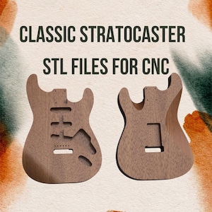 Klasyczny Stratocaster SSS 6-punktowy korpus Tremolo Plik STL do CNC