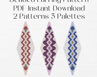 Groovy Brick Stitch Beaded Earring Pattern