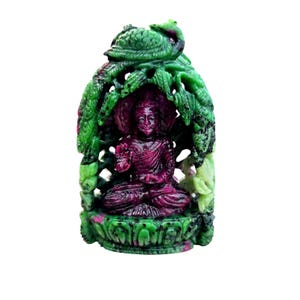 Ruby Buddha 4,5 inch, beeldje, woondecoratie, kantoordecoratie, religie, tempeldecoratie, autodecoratie
