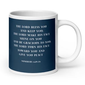20oz Christian Coffee Mug - Bible Verse Scripture Mug, Large Religious Faith Gift, Ceramic Spiritual Quote Mug 20 oz, christian gifts