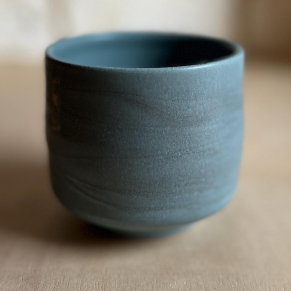 Handmade Stoneware Whiskey Cup - Wheel Thrown 12oz Tumbler