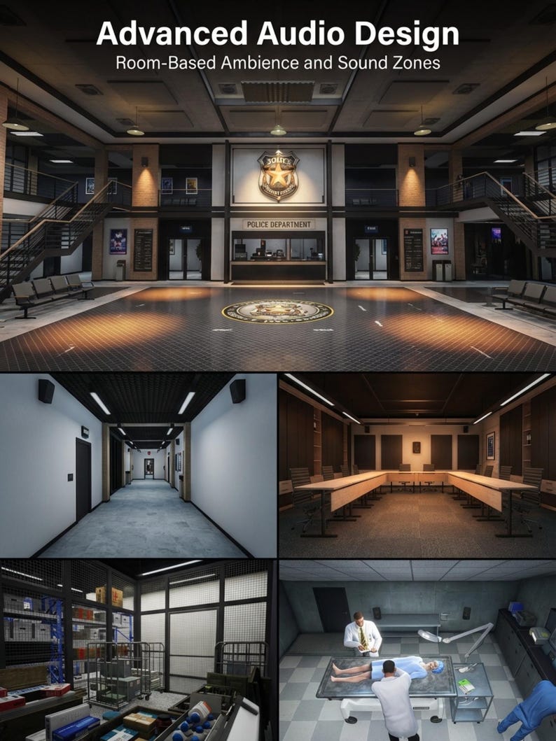 Fivem Advanced Roleplay Station Interior With Audio Zones, Npcs ...