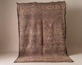 Vintage Beni Mguild Teppich Marokkanischer Handgefertigter Wollteppich 2,8 x 2 m