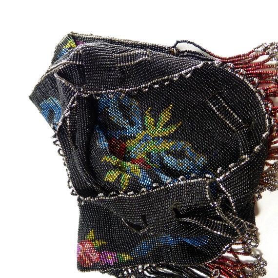 Antique Art Deco Steel Cut Beaded Bag - image 6