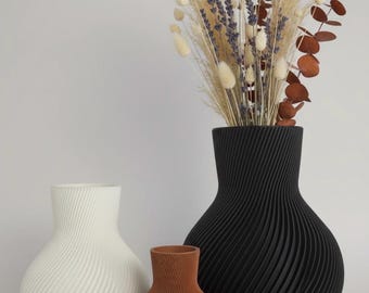 Ribbed decorative vase "Twist" | Vase | Decorative vase | Designer vase | Home vase | Flower vase | Decorative object