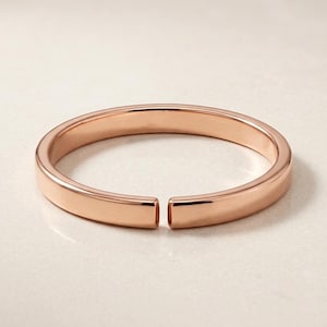Brazalete Kada de cobre puro macizo para hombres y mujeres / Pulsera de cobre ajustable de 6,5 cm / Brazalete minimalista curativo / Joyería astrológica ayurvédica