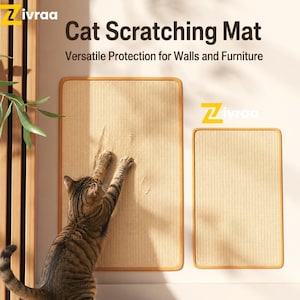 Sisal Cat Scratching Mat, Furniture & Sofa Protector, Cat Scratch Pad, Floor Scratching Rug for Indoor Cats, Wall Protection Mat