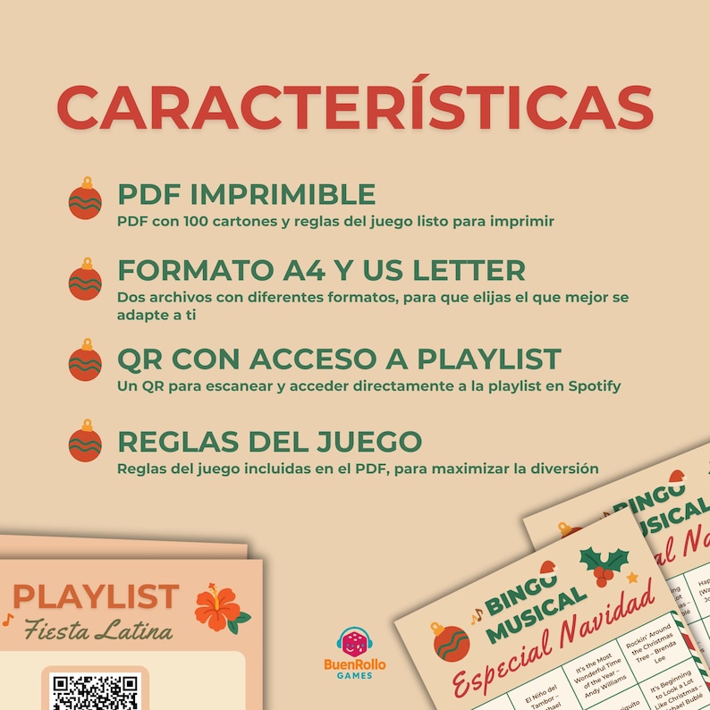 Bingo Musical Especial Navidad | 100 Cartones Únicos | Juego de Fiesta ...
