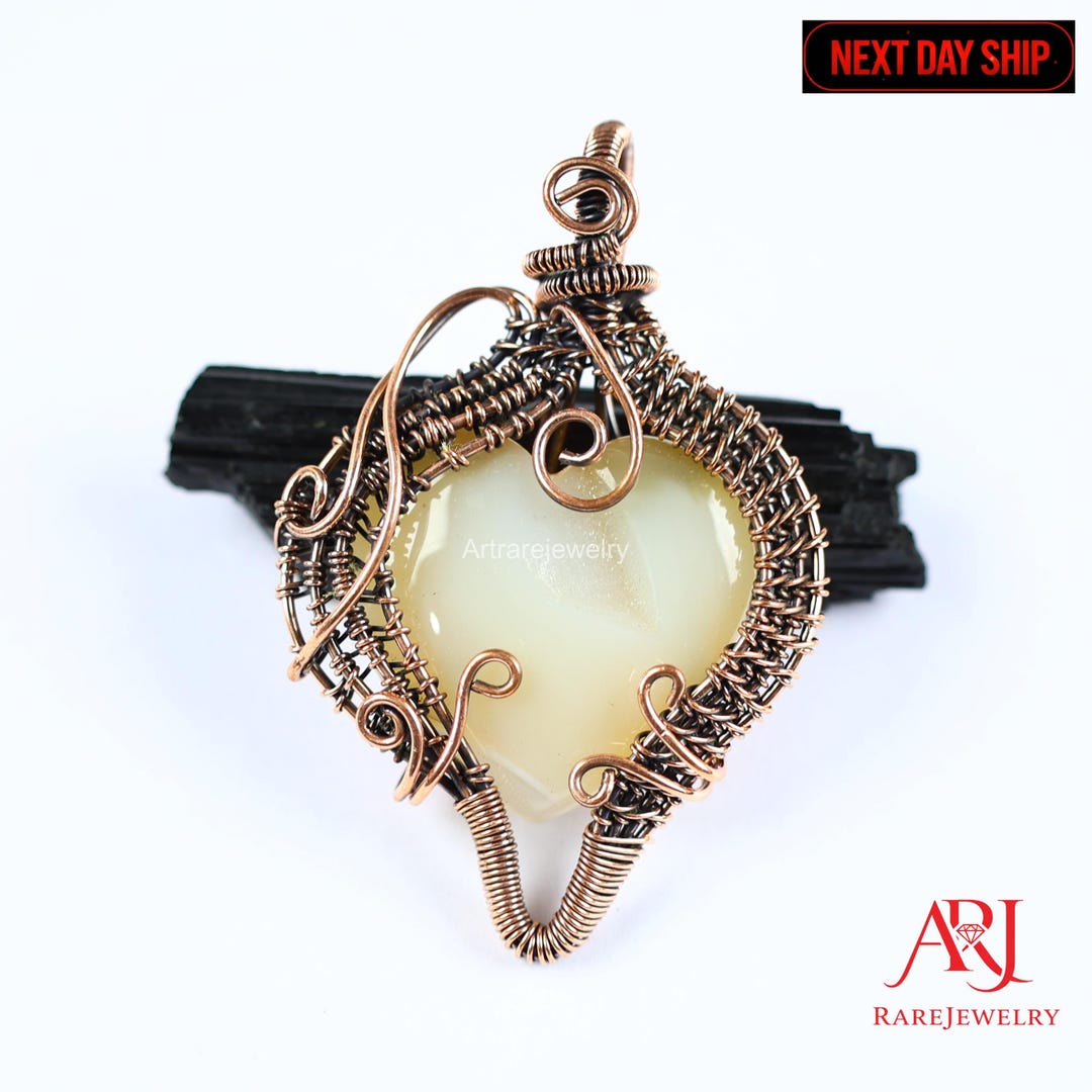 Agate Copper Wire Wrapped Pendant Handmade Jewelry - Etsy