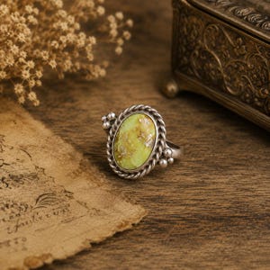 Natural Palomino Turquoise Ring | Handmade Sterling Silver Statement Ring | Artisan Gemstone Ring | Western Jewelry Gift for Her