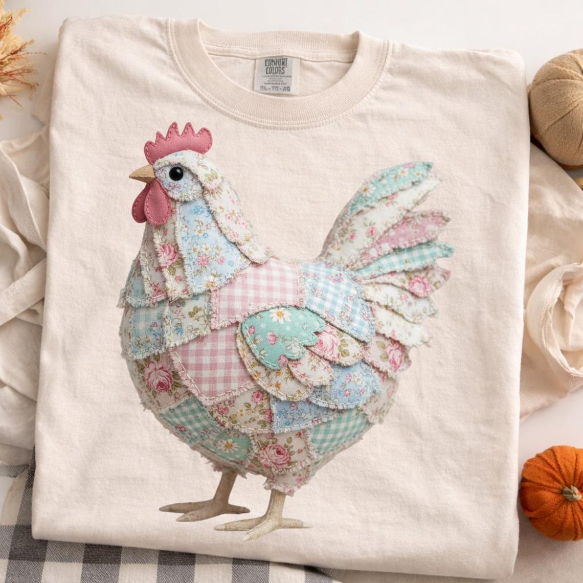 Faux Patchwork Chicken PNG | Design for Sweatshirts, T-shirts & Home ...