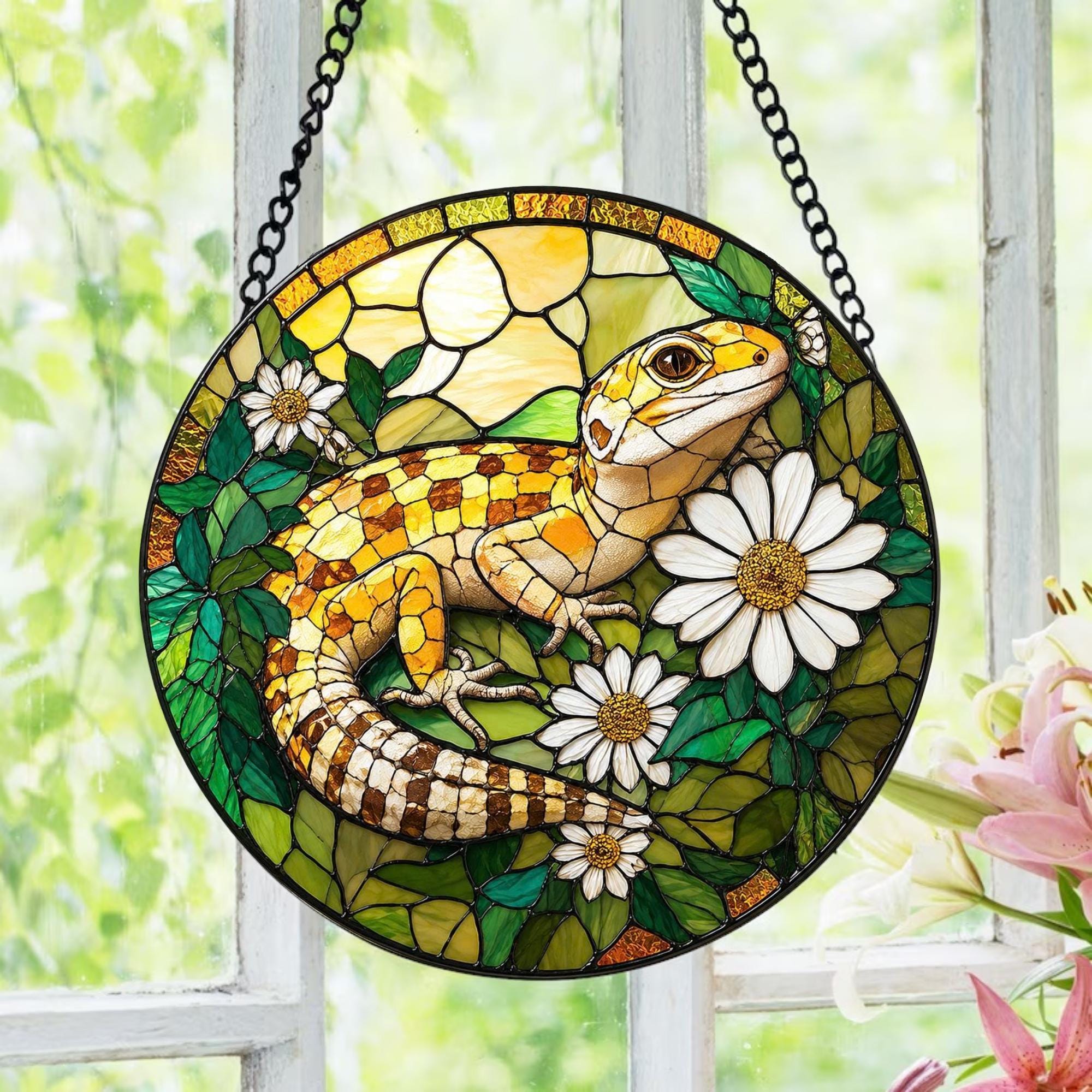 Stained glass lizard - Etsy 日本