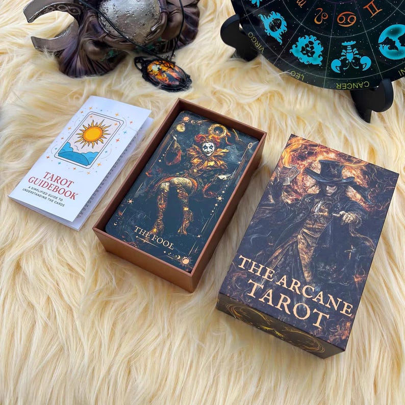 The Arcane Tarot Deck | Dark Magician, Gothic Fantasy Divination - Etsy