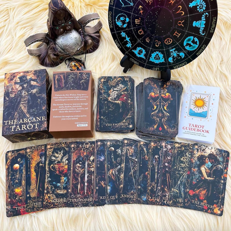 The Arcane Tarot Deck | Dark Magician, Gothic Fantasy Divination - Etsy