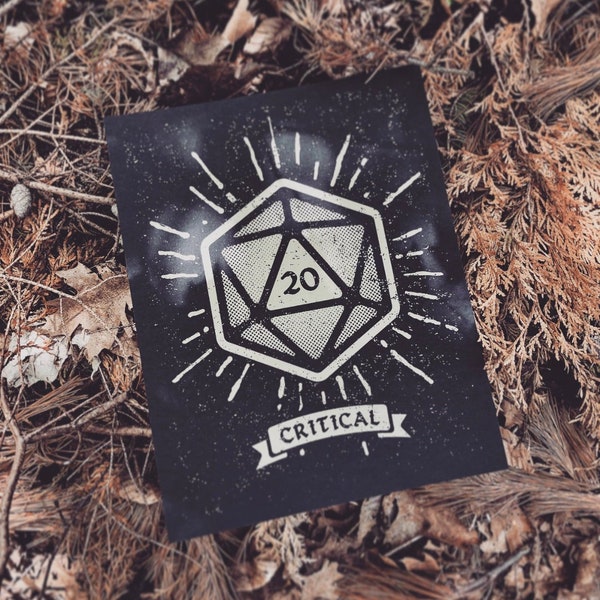 Dnd Roll 20 Art Etsy