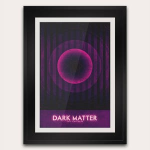 Dark Matter - Postkarte oder Poster - Galaxie Art Print - Space Travel Home Decor - NASA Astronomie - Retro futuristischer Art Deco Druck