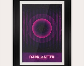 Dark Matter - ansichtkaart of poster - Galaxy Art Print - Space Travel Home Decor - NASA Astronomy - retro futuristische art-decoprint