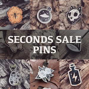 Seconds Sale - Slightly Imperfect Enamel Pins - Discounted - Slightly Damaged and Scratched Enamel Pins - 1.25 Inches or Larger