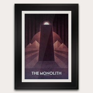 Der Phobos Monolith - Postkarte oder Poster - Galaxie Kunstdruck - Space Travel Home Decor - NASA Astronomie - Retro Futuristischer Art Deco Druck