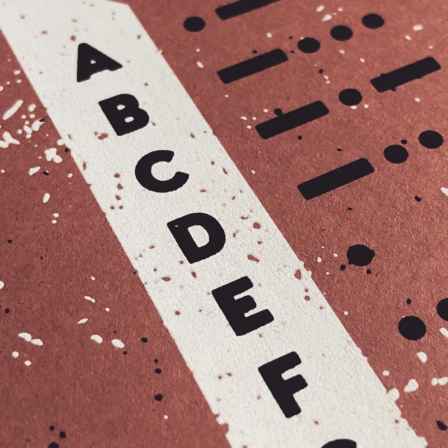 Morse Code Art Print Handmade Screenprint Poster Wall Home | Etsy