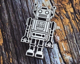 Retro Toy Robot Enamel Pin