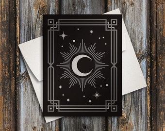 Mystic Moon - Greeting Card - Blank Interior