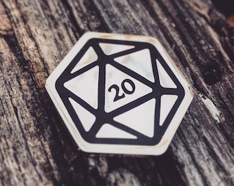 Critical Hit - Enamel Pin - 1.25 Inch -  Critical Roll - DND Dice - Dice Role for Initiative - RPG Tabletop Roleplaying