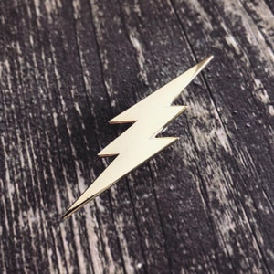Golden Lightning Enamel Pin - Perfect for Fans Mythology
