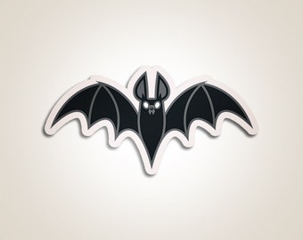 Bat Sticker - 4 Inch Permanent Matte Vinyl Decal