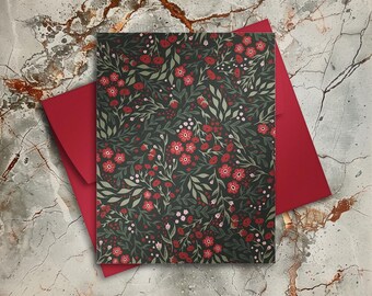 Strawberry Blooms - Grußkarte