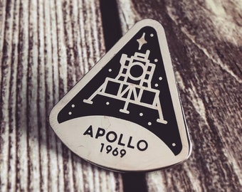 NASA Apollo 11 Lunar Lander Enamel Pin - Space Pin - Cosmic Science Art - Outer Space - Moon Mission - Astronaut Jewellery