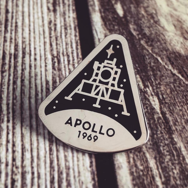 NASA Apollo 11 Lunar Lander Enamel Pin - Space Pin - Cosmic Science Art - Outer Space - Moon Mission - Astronaut Jewellery