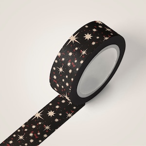 Cinta washi con estrellas de menta - Cinta washi para scrapbooking - Rollo completo de 10 m de cinta washi