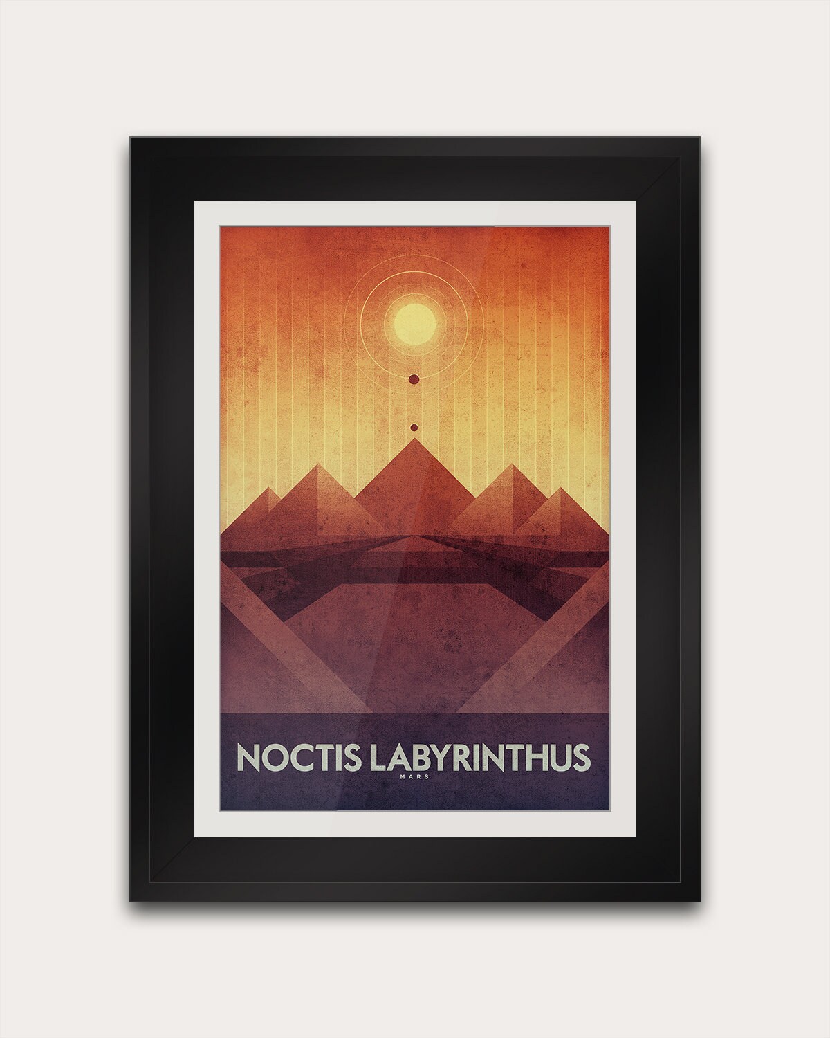 Noctis Labyrinthos on Mars Space Travel Postcard or Poster - Etsy India