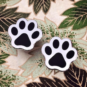 Katzen Pfoten Emaille Pin Set - 19mm