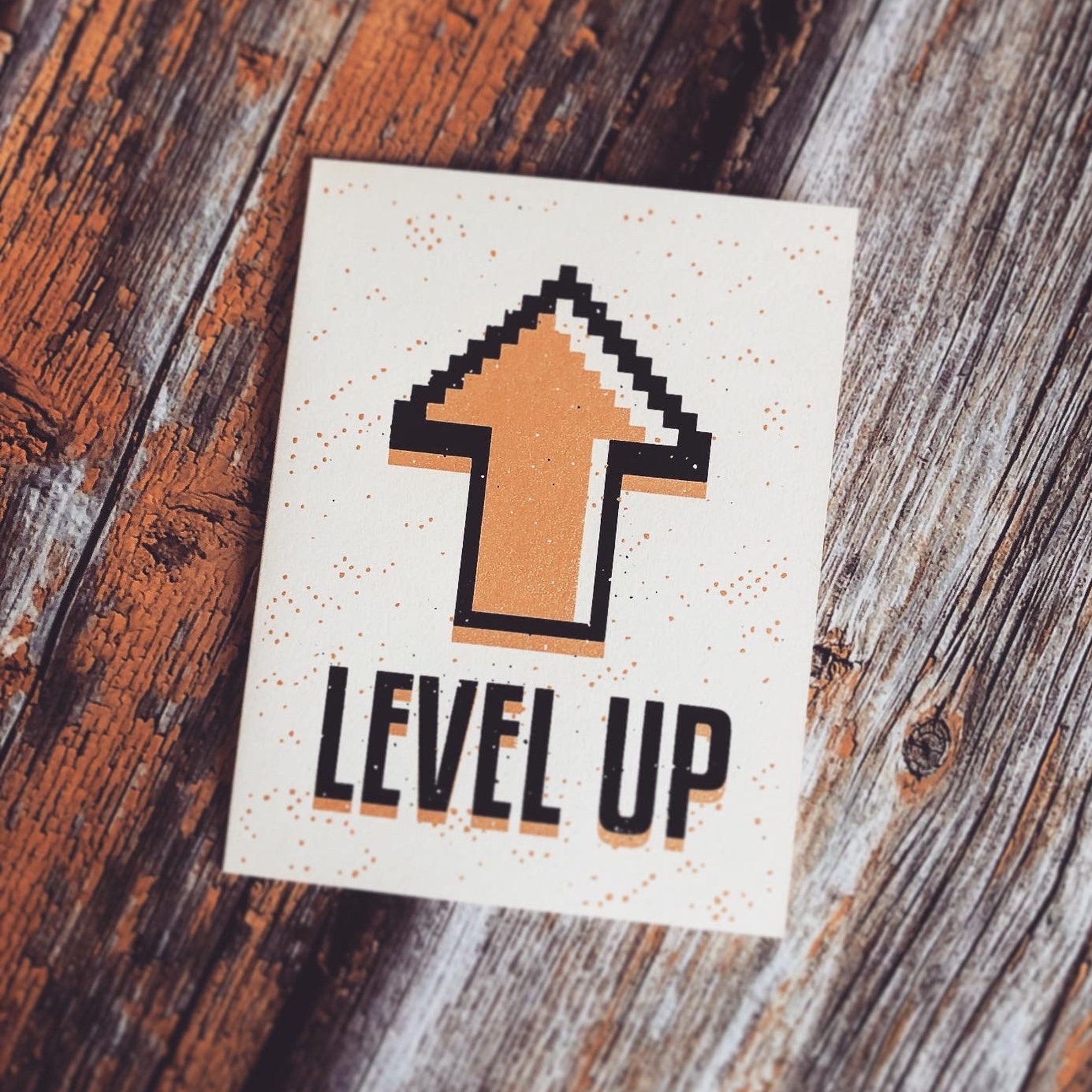 Level up Birthday Greeting Card Blank Interior Includes | Etsy