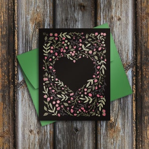 Jardin de la Saint-Valentin - Carte de voeux