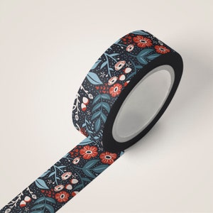 Flores silvestres malvadas - Cobalto - Fita Washi
