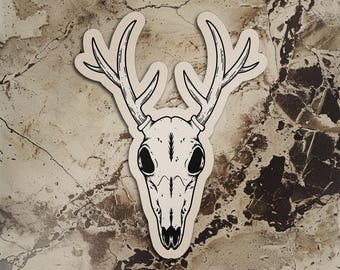 Hirsch Schädel Totenkopf Sticker