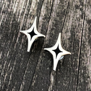 Etoiles scintillantes - Lot de 2 - Épingles en émail