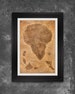 Jurassic Park Map Poster - Dinosaur Decor - Isla Nublar Map - The Lost World - Sepia Vintage Design - Frame not Included 