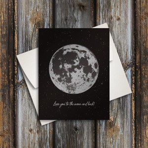 Te amo hasta la luna - Tarjeta de felicitación