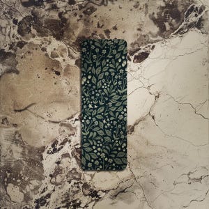 Prés au clair de lune - Marque-page floral