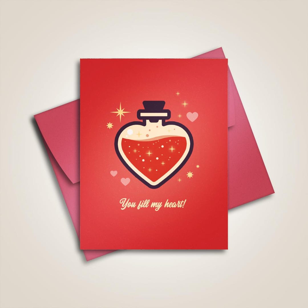 You Fill My Heart - Greeting Card - Etsy