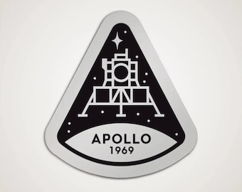 Apollo 11 Lander - Matte Silver - Sticker