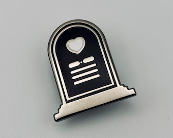 Grabstein Emaille Pin